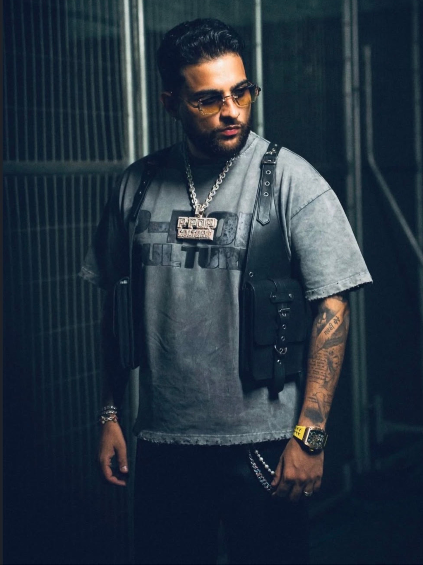 DARKEN P-POP CULTURE LEATHERED T-SHIRT